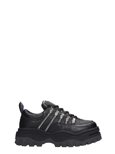 Shop Eytys Angel Stash Sneakers In Black Leather