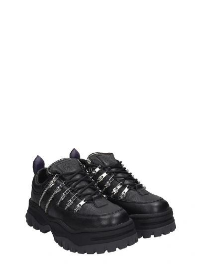 Shop Eytys Angel Stash Sneakers In Black Leather