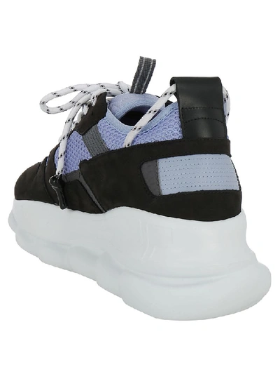 Shop Versace Chain Reaction Sneakers In Nero/preppy/grigio