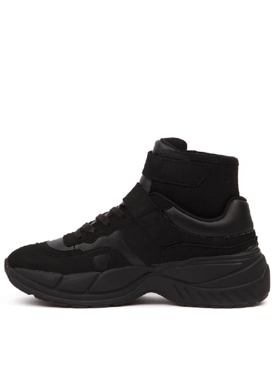 Shop Tommy Hilfiger Black Eco-suede Chunky Sneakers