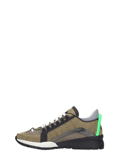 Shop Dsquared2 551 Sneakers In Green Nubuck
