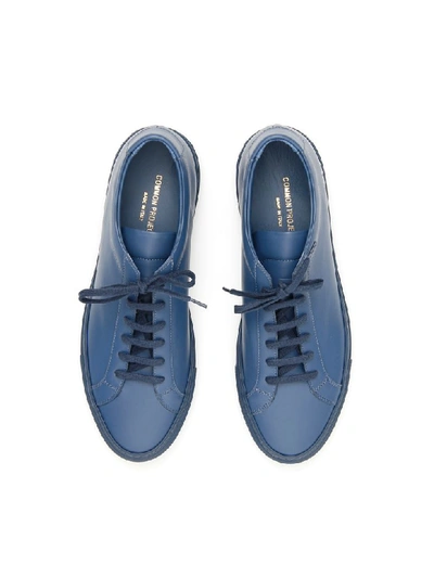 Shop Common Projects Original Achilles Low Sneakers In Navy (blue)