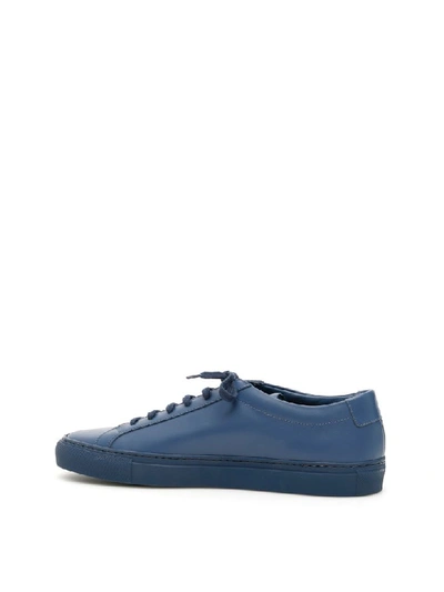 Shop Common Projects Original Achilles Low Sneakers In Navy (blue)