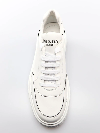 Shop Prada Street Eighty Sneakers In Bianco