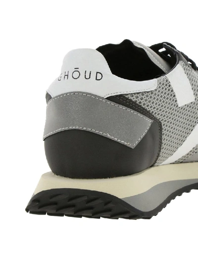 Shop Ghoud Sneakers Rush  Sneakers In Mesh And Suede With Rubber Finishing And Maxi Bicolor Sole In Grey