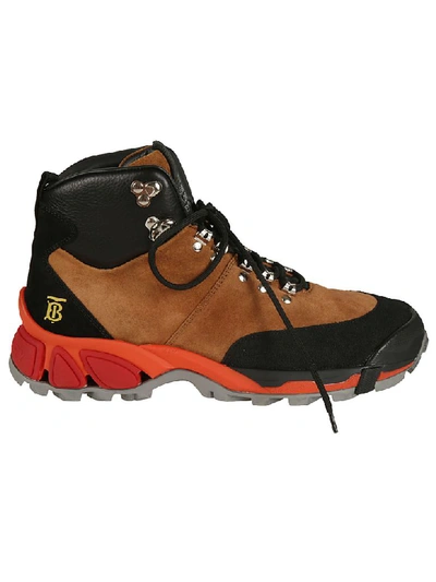 Shop Burberry Hiking Boots In Black/brown