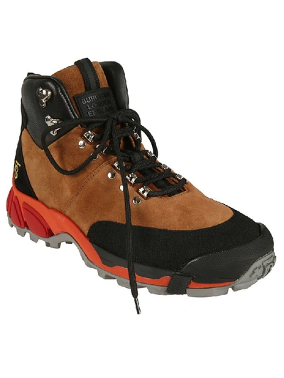 Shop Burberry Hiking Boots In Black/brown