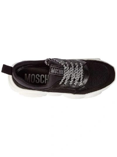Shop Moschino Teddy Run Sneakers In Nero