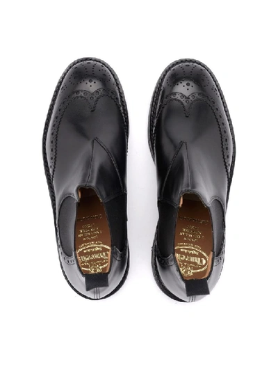 Shop Church's Churchs Coldbury Beatles Shoe In Black Brushed Calf Leather In Nero