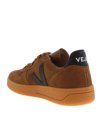 Shop Veja Sneakers Leather In Brown