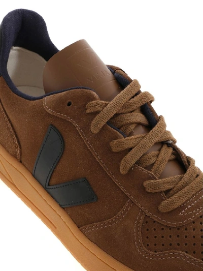 Shop Veja Sneakers Leather In Brown