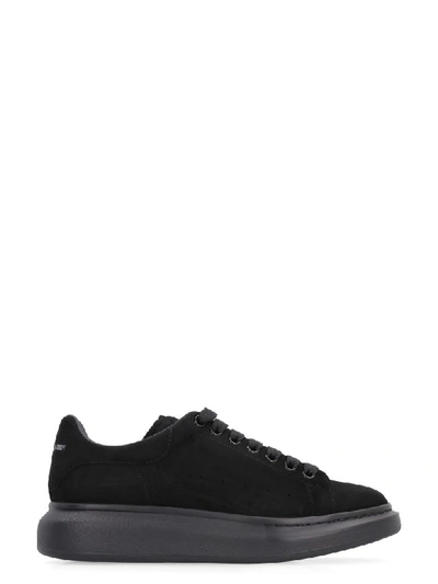 Shop Alexander Mcqueen Larry Suede Sneakers In Black