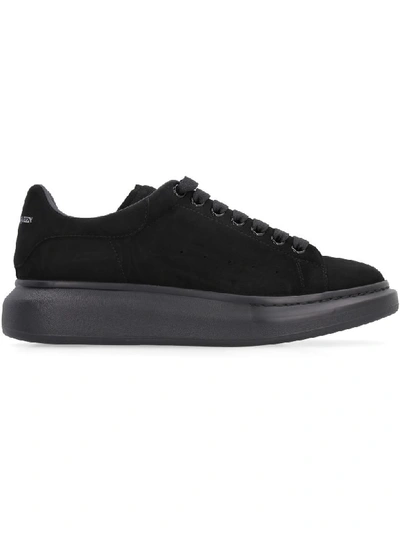 Shop Alexander Mcqueen Larry Suede Sneakers In Black