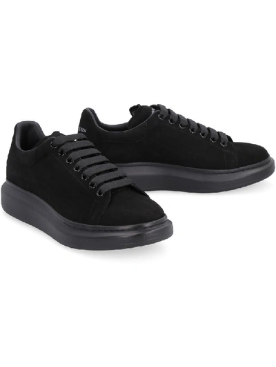Shop Alexander Mcqueen Larry Suede Sneakers In Black