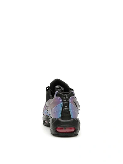 Shop Nike Air Max 95 Premium Sneakers In Black Laser Fuchsia (purple)