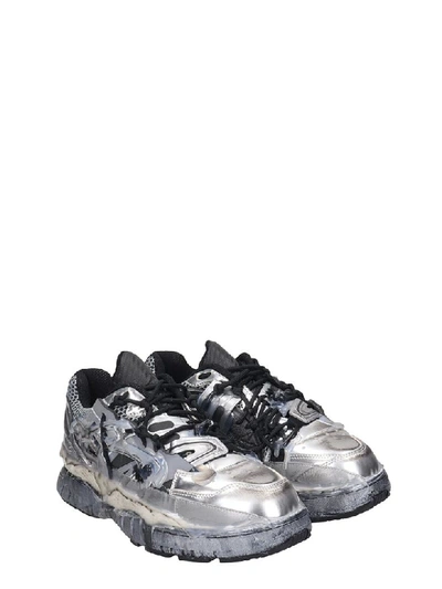 Shop Maison Margiela Addict Sneakers In Silver Tech/synthetic