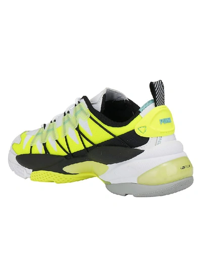 Shop Puma Lqd Cell Omega Lab Sneakers In  White/yellow Alert