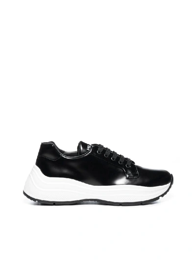 Shop Prada Sneakers In Nero Bianco