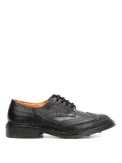 Shop Tricker's Bourton Laces Trickers In Black