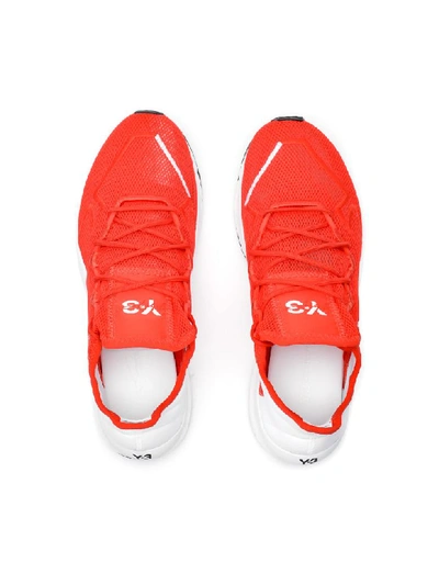 Shop Y-3 Adizero Runner Red Mesh Fabric Sneaker In Rosso