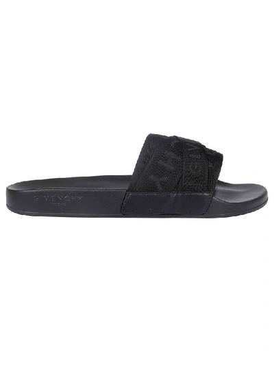 Shop Givenchy Logo Sliders In Black