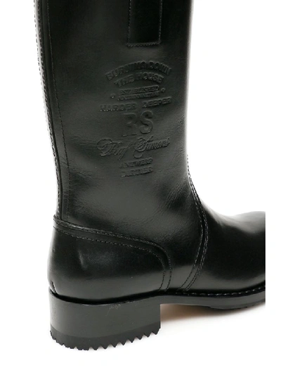 Shop Raf Simons Leather Boots In Black (black)