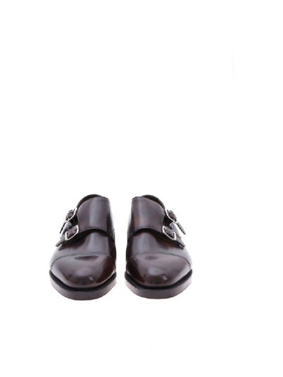 Shop John Lobb Monk Strap In Brown