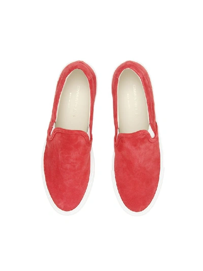 Shop Common Projects Suede Slip-ons In Red (red)