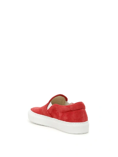 Shop Common Projects Suede Slip-ons In Red (red)