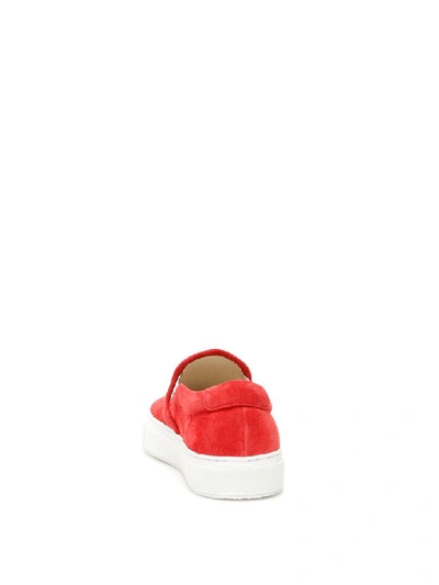 Shop Common Projects Suede Slip-ons In Red (red)