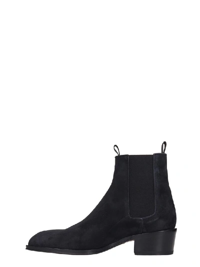 Shop Giuseppe Zanotti Abbey High Heels Ankle Boots In Black Suede