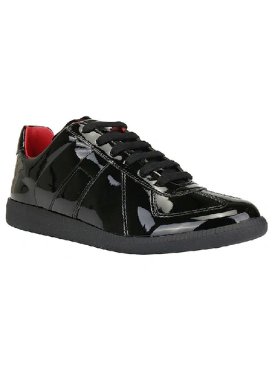 Shop Maison Margiela Patent Sneakers In Black