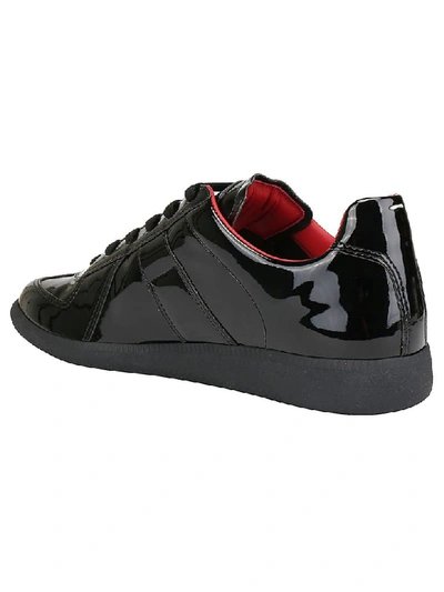 Shop Maison Margiela Patent Sneakers In Black