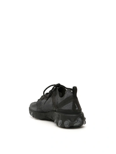 Nike React Element 55 Sneakers In Black Dark Grey (black)