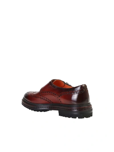 Shop Santoni Monk Shoes In Brown