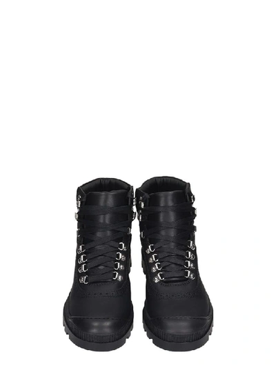 Shop Loewe Hiking Combat Boots In Black Leather