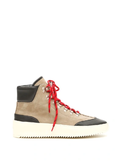 Shop Fear Of God 6th Collection Hiker Sneakers In Olive (beige)