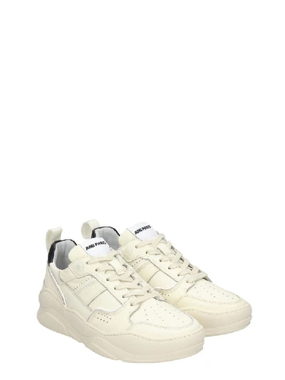 Shop Ami Alexandre Mattiussi Sneakers In Beige Leather