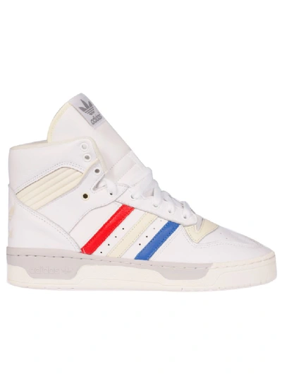 Shop Adidas Originals Rivalry Hi-top Sneakers In White/multicolor