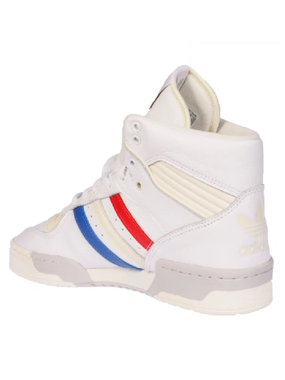Adidas Originals Rivalry Hi Top Sneakers With Tricolour Stripe In