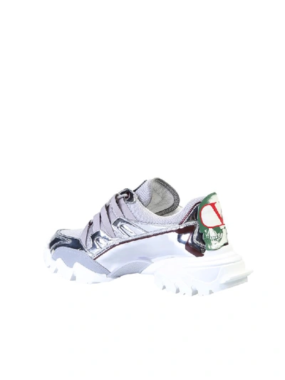 Shop Valentino Climbers Undercover Sneakers In Metallic