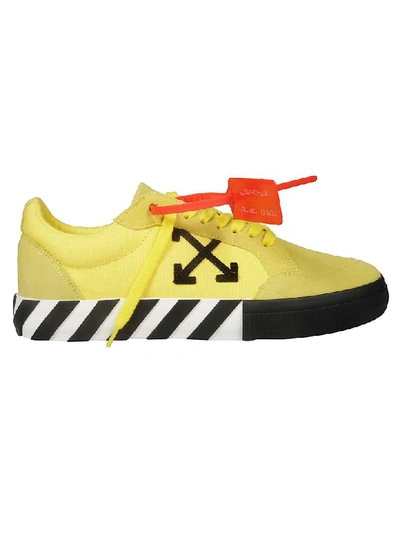 Shop Off-white Low Vulcanized Sneakers In Yellow/black
