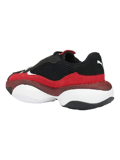Shop Puma Alteration Blitz Sneakers In  Black/high Risk Red