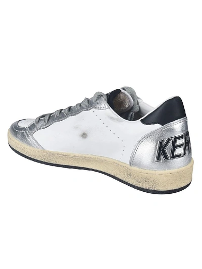 Shop Golden Goose Ball Star Sneakers In White/silver