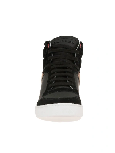 Shop Burberry Reeth High Sneakers In Black