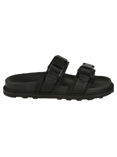 Shop Bottega Veneta Buckled Strap Sandals In Black