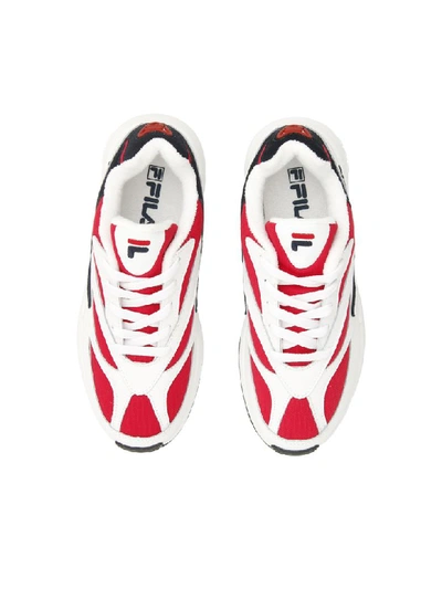 Shop Fila Low Venom Heritage Sneakers In White Navy Red (white)