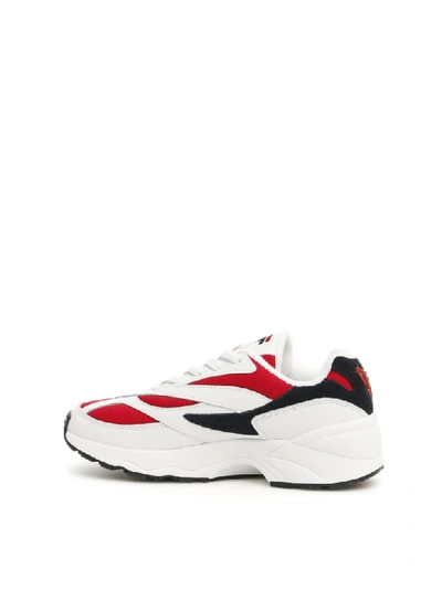 Shop Fila Low Venom Heritage Sneakers In White Navy Red (white)