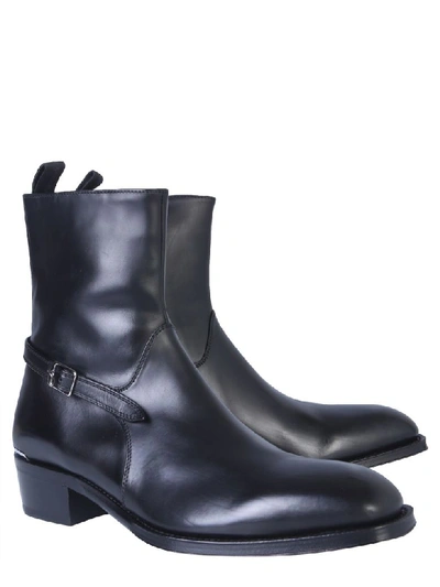 Shop Alexander Mcqueen Boot With Side Zip In Nero