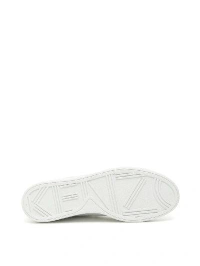 Shop Kenzo Tennix Classic Logo Sneakers In Blanc (white)